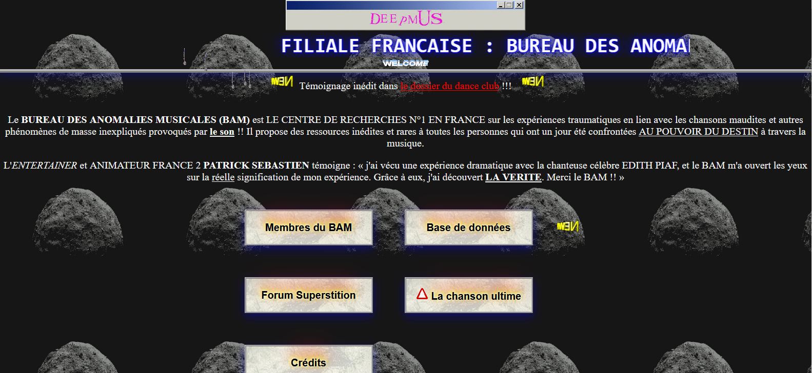 screenshot of the site on screen resolution